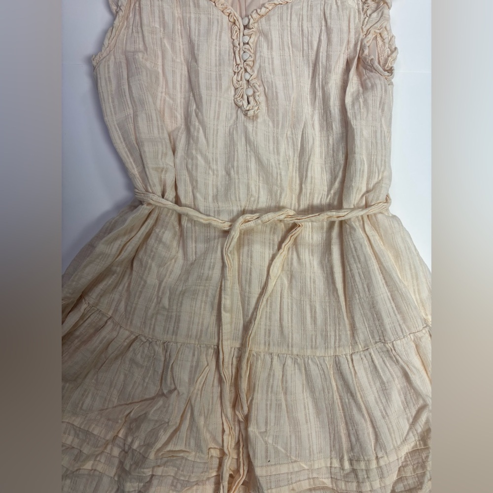 335. Cream Babydoll Ruffle Dress - Picture 5 of 7